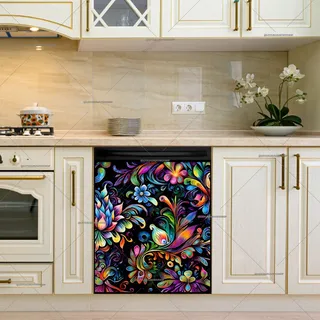 Preview of Colorful Abstract Flowers magnet.