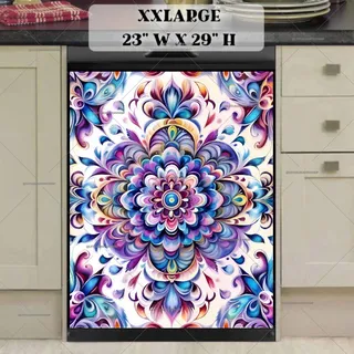 Preview of Blue and Purple Mandala magnet in XX Large size.