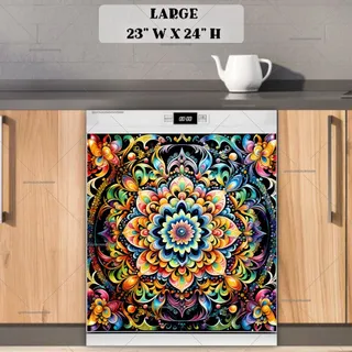 Preview of Beautiful Mandala Art magnet in Large size.