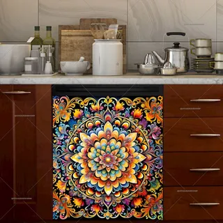 Preview of Colorful Mandala Art magnet.