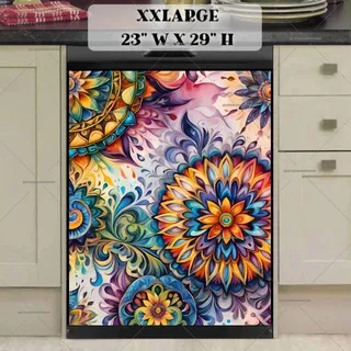 Preview of Beautiful Abstract Folklore Art magnet in XX Large size.