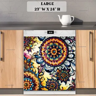 Preview of Beautiful Abstract Indian Art magnet in Large size.