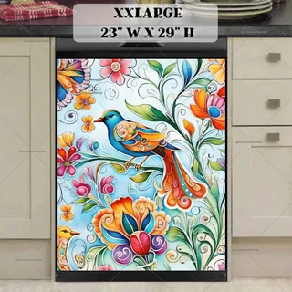 Preview of Boho Flowers and Birds magnet in XX Large size.