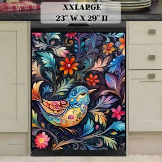 Preview of Pretty Folklore Abstract Bird magnet in XX Large size.