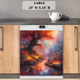 Preview of Fantasy Autumn Tree magnet in Large size.