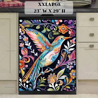 Preview of Pretty Folklore Abstract Hummingbird magnet in XX Large size.