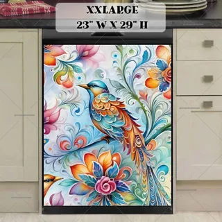 Preview of Folklore Floral Birds magnet in XX Large size.