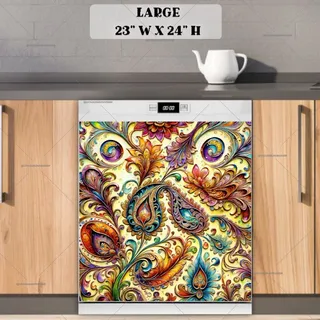 Preview of Indian Paisley Design magnet in Large size.