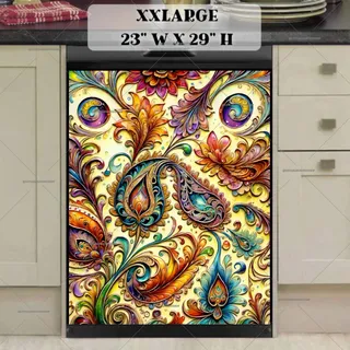 Preview of Indian Paisley Design magnet in XX Large size.