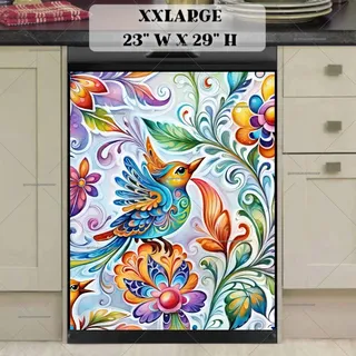 Preview of Folklore Birds and Flowers magnet in XX Large size.