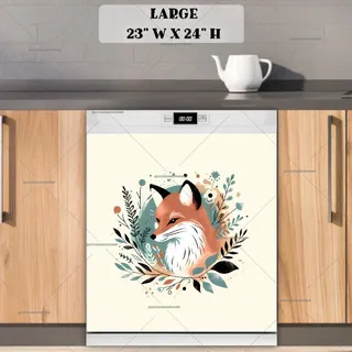 Preview of Boho Fox in the Garden magnet in Large size.