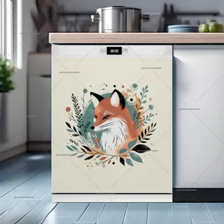 Preview of Boho Fox in the Garden magnet.