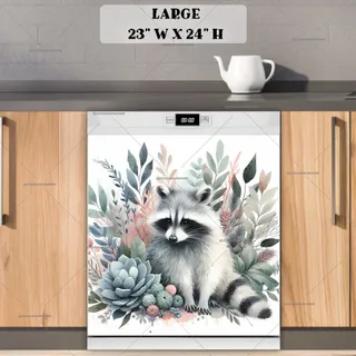 Preview of Bohemian Raccoon in the Meadow magnet in Large size.