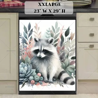 Preview of Bohemian Raccoon in the Meadow magnet in XX Large size.