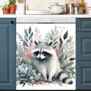 Preview of Bohemian Raccoon in the Meadow magnet.