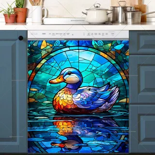 Preview of Stained Glass Duck magnet.