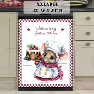 Preview of Cute Christmas Chef Mouse magnet in XX Large size.