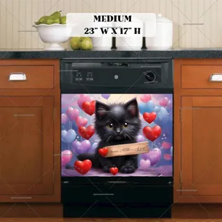 Preview of Mother’s Day Kitten with a Sign magnet in Medium size.