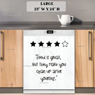 Preview of Sarcastic Kitchen Review magnet in Large size.