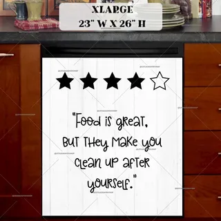 Preview of Sarcastic Kitchen Review magnet in Extra Large size.