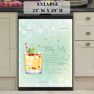 Preview of Christmas Beverages – Holly Jolly magnet in XX Large size.