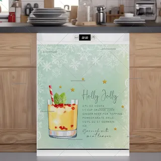 Preview of Christmas Beverages – Holly Jolly magnet.