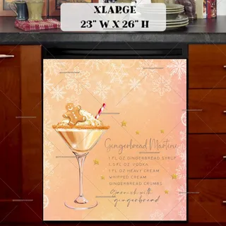 Preview of Christmas Beverages – Gingerbread Martini magnet in Extra Large size.