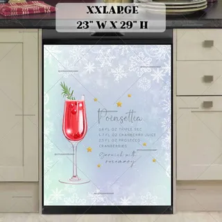 Preview of Christmas Beverages – Poinsettia magnet in XX Large size.