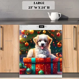 Preview of A Puppy for Christmas magnet in Large size.