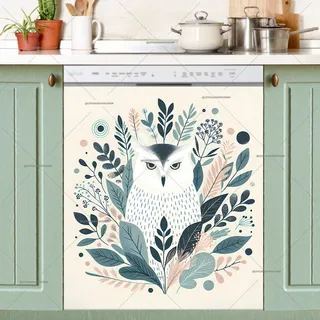 Preview of Bohemian White Owl magnet.