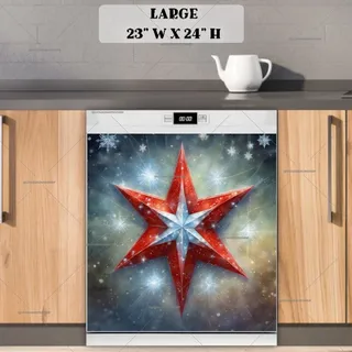 Preview of Beautiful Christmas Star magnet in Large size.