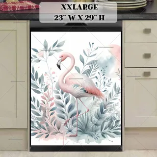 Preview of Bohemian Flamingo and Flowers magnet in XX Large size.