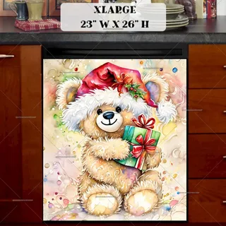 Preview of Santa Teddy Bear magnet in Extra Large size.