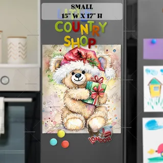 Preview of Santa Teddy Bear magnet in Small size.