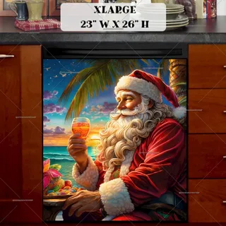 Preview of Santa’s Summer Holiday magnet in Extra Large size.