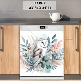 Preview of Beautiful Boho Owl magnet in Large size.