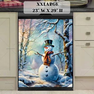 Preview of Cute Snowman in the Forest magnet in XX Large size.