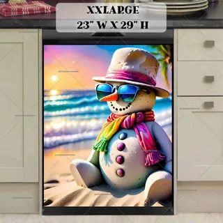 Preview of Tropical Christmas on the Beach magnet in XX Large size.