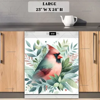 Preview of Pretty Boho Cardinal magnet in Large size.