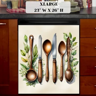 Preview of Vintage Farmhouse Utensils magnet in Extra Large size.