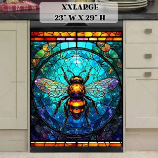 Preview of Stained Glass Honeybee magnet in XX Large size.