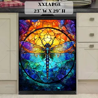 Preview of Stained Glass Dragonfly magnet in XX Large size.