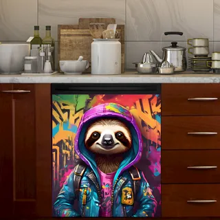 Preview of Hipster Sloth in the City magnet.