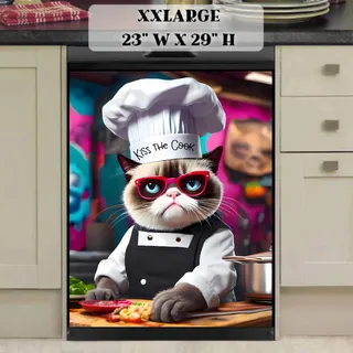 Preview of Grumpy Cat in the Kitchen magnet in XX Large size.