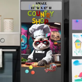 Preview of Grumpy Cat in the Kitchen magnet in Small size.