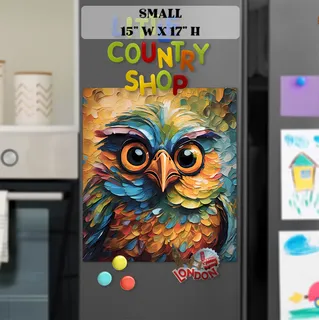 Preview of Colorful Silly Owl magnet in Small size.