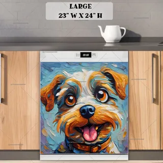 Preview of Cute Smiling Dog magnet in Large size.