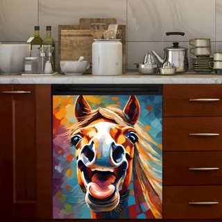 Preview of Funny Laughing Horse magnet.