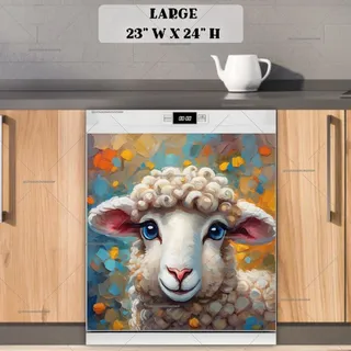 Preview of Pretty Blue Eyed Sheep magnet in Large size.