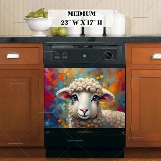 Preview of Pretty Blue Eyed Sheep magnet in Medium size.